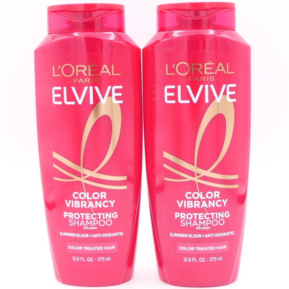 L'Oreal Elvive Color Vibrancy Protecting Shampoo 2 Pack 12.6 oz Ea Color Treated